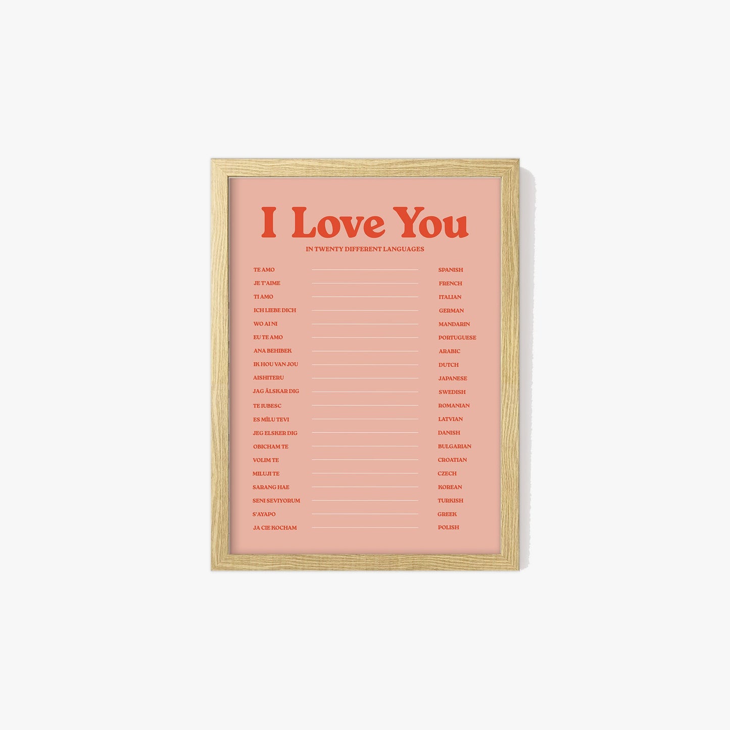 I Love You Retro Print