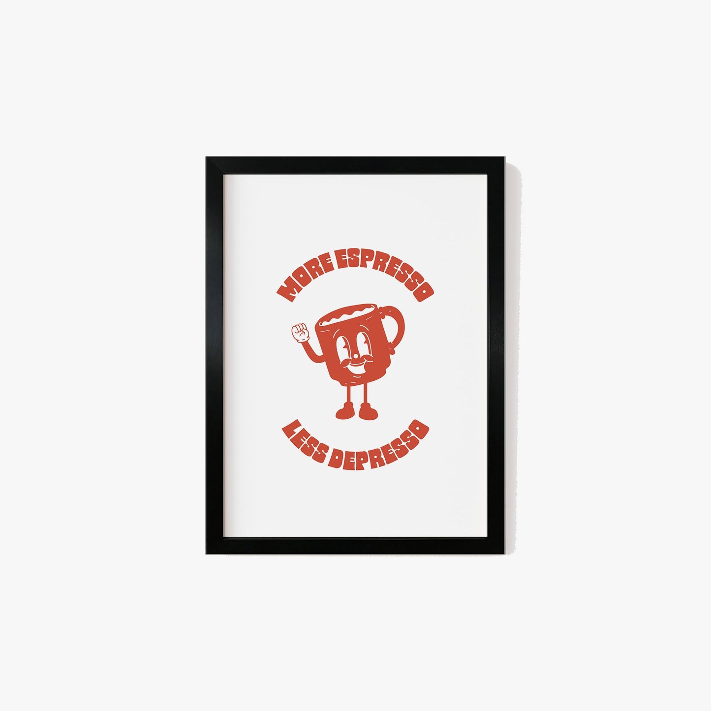 Retro More Espresso Less Depresso Print