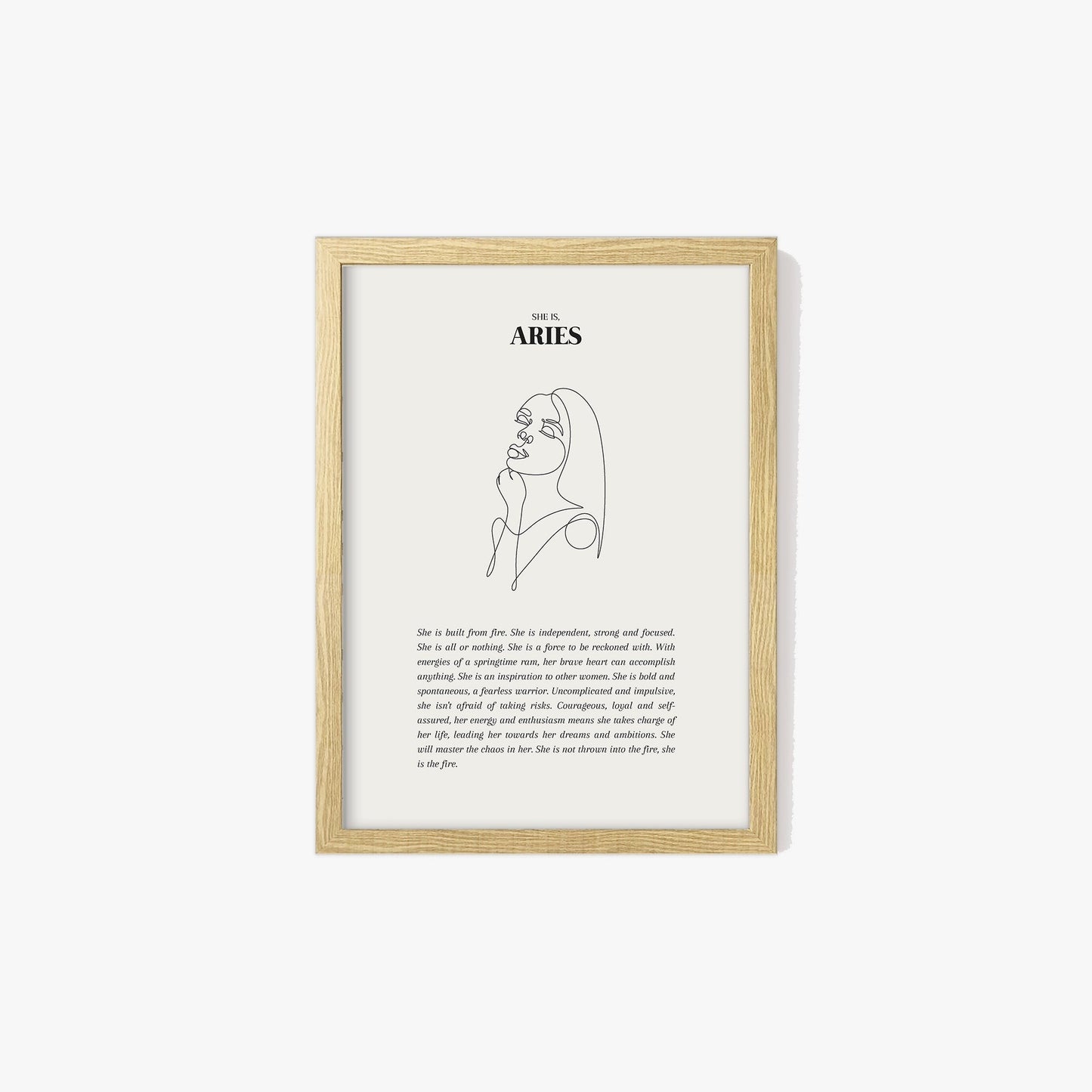 She Is Aries Print