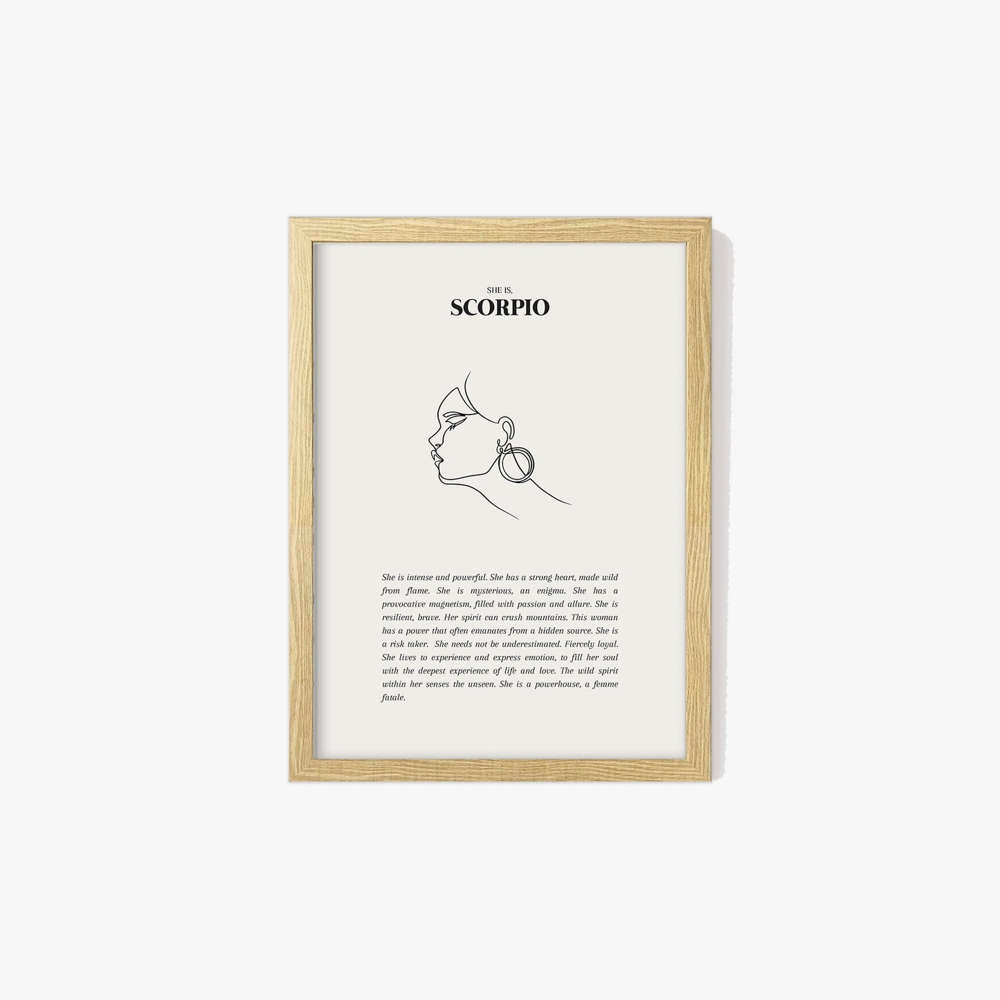 She Is Scorpio Print