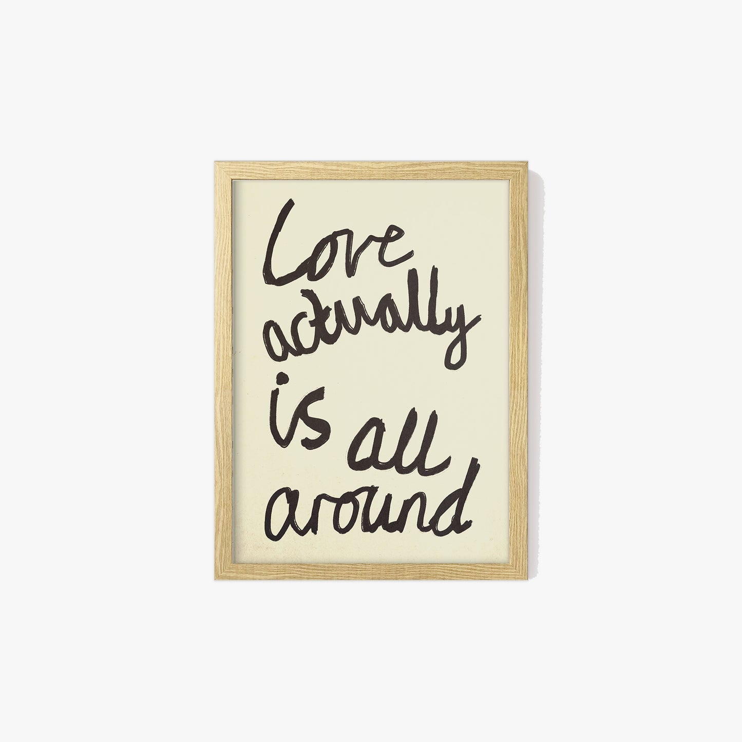 Love Actually Is All Around Handwritten Print