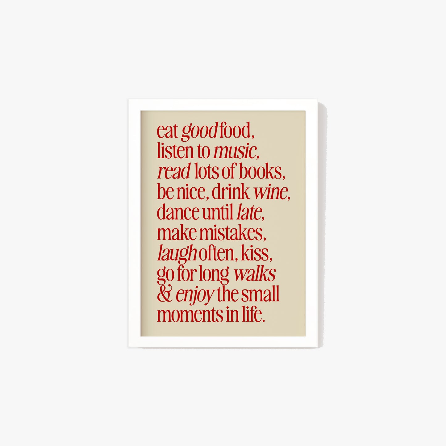 Enjoy The Small Moments Print