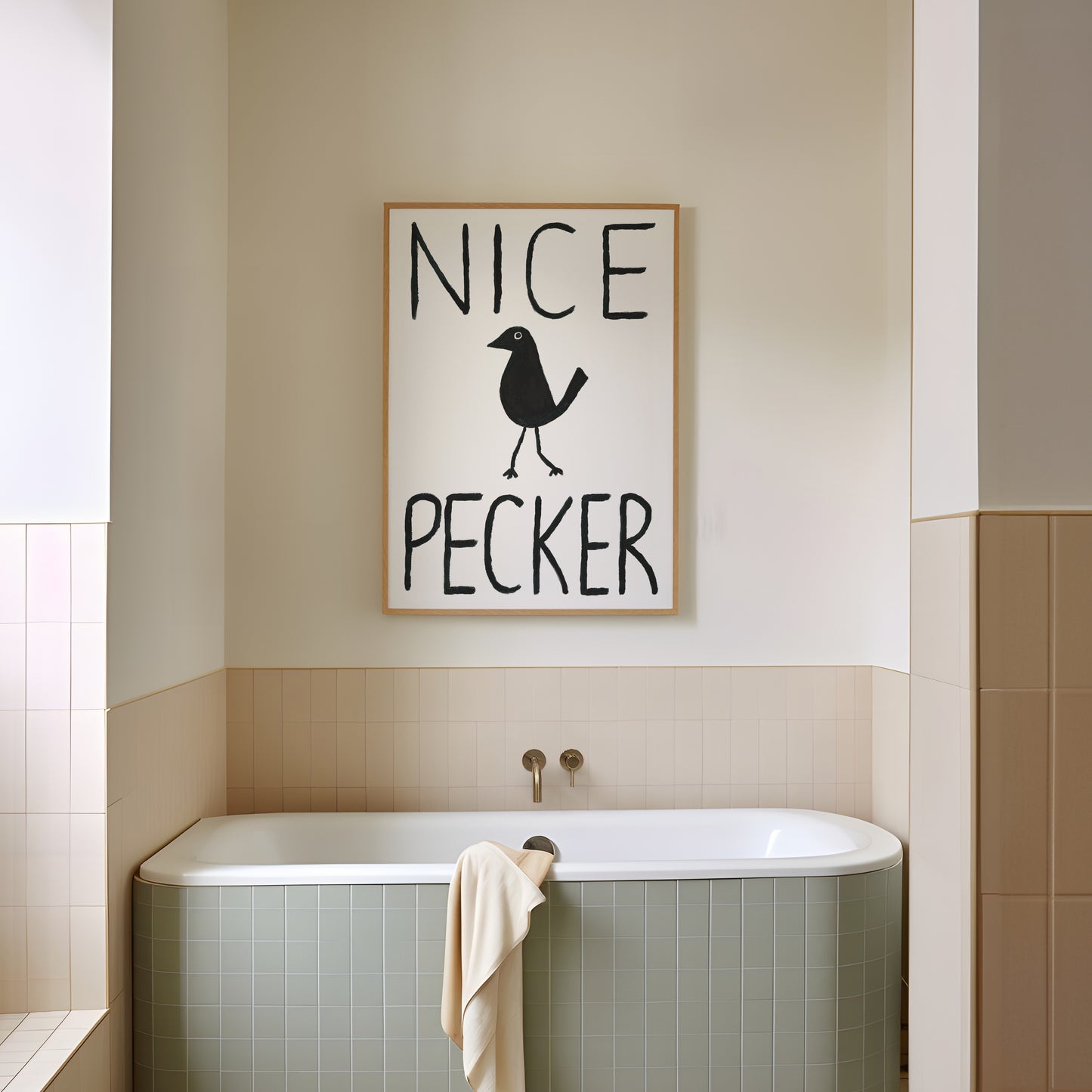 Nice Pecker Hand Painted Print