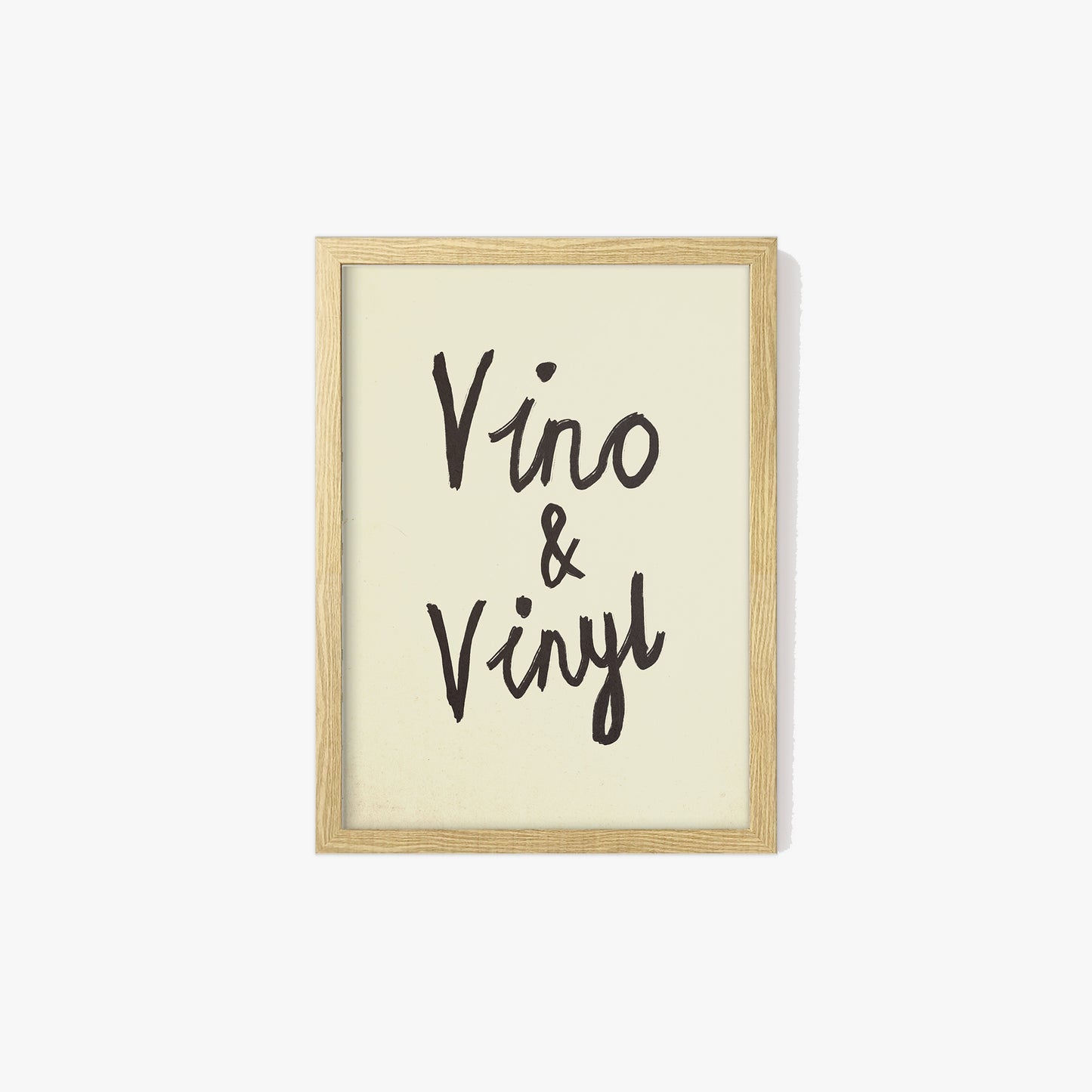 Vino & Vinyl Handwritten Print