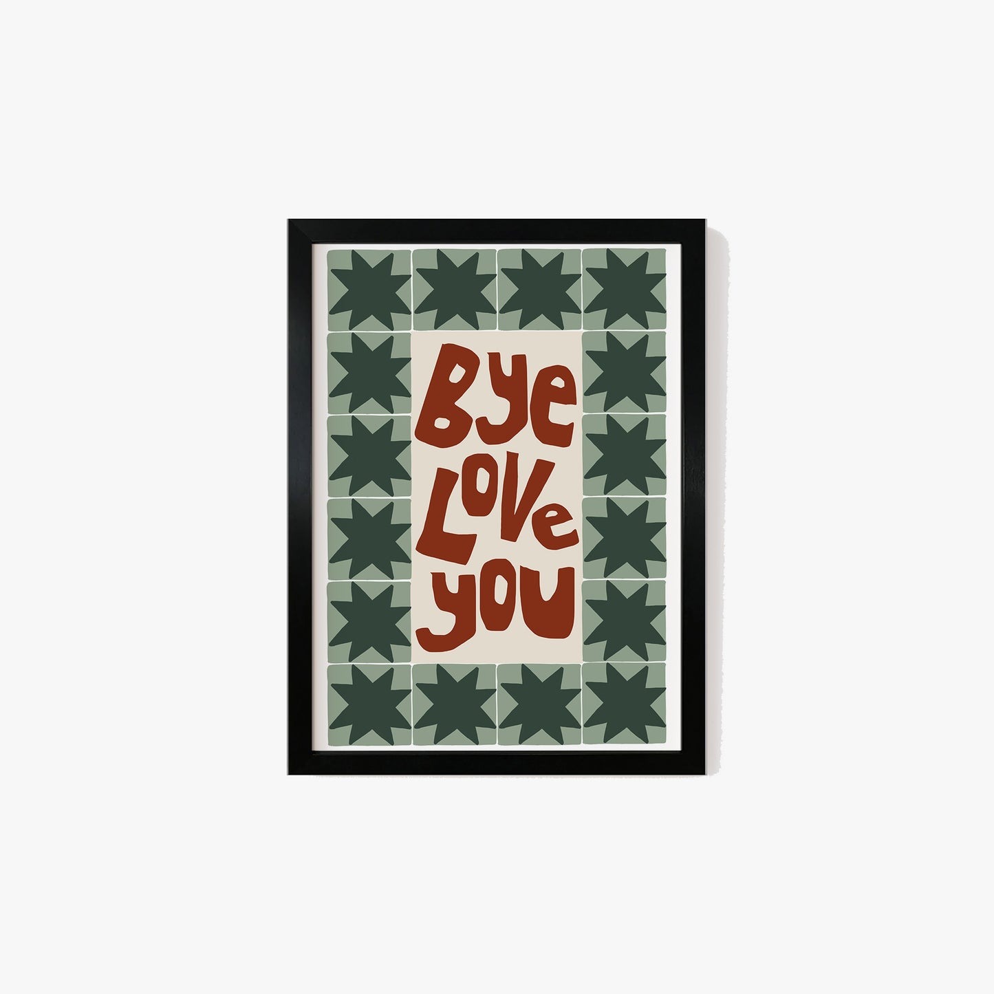 Bye, Love You Patchwork Print
