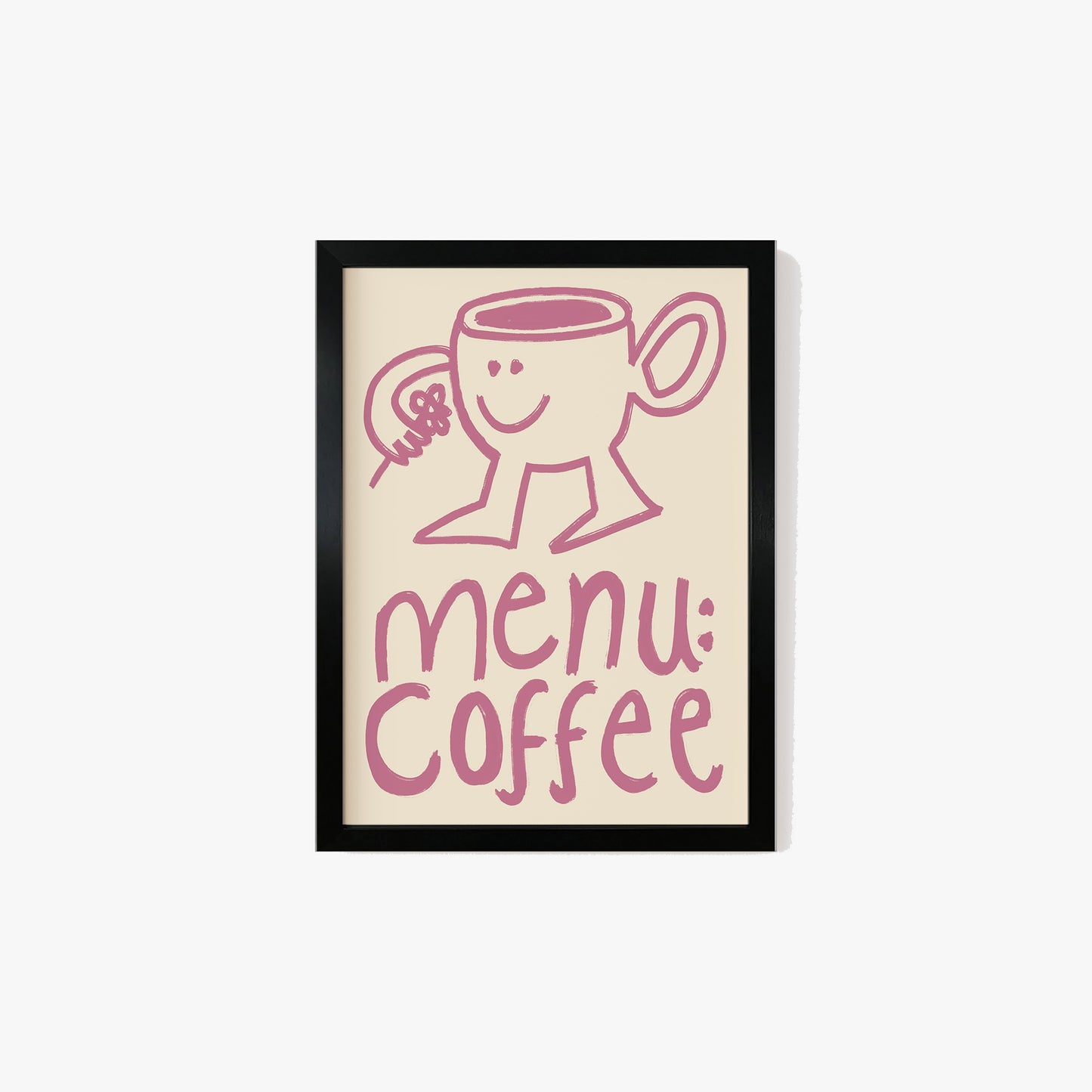 Menu Coffee Doodle Print