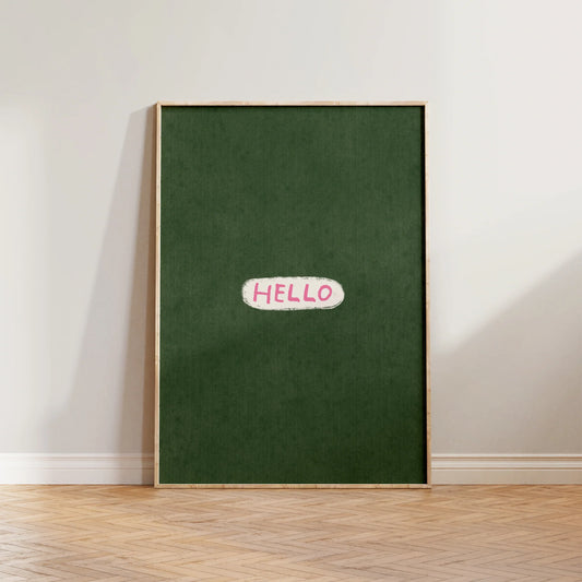 SECONDS Hello Retro Print