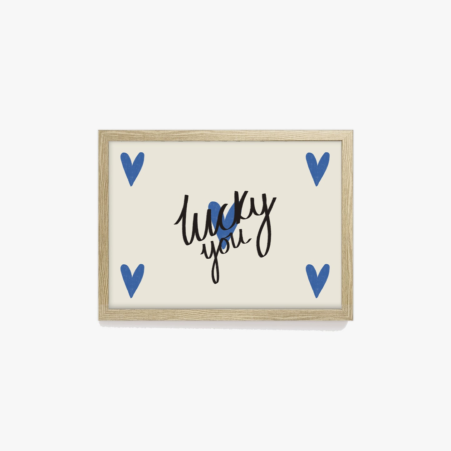 Lucky You Hearts Print