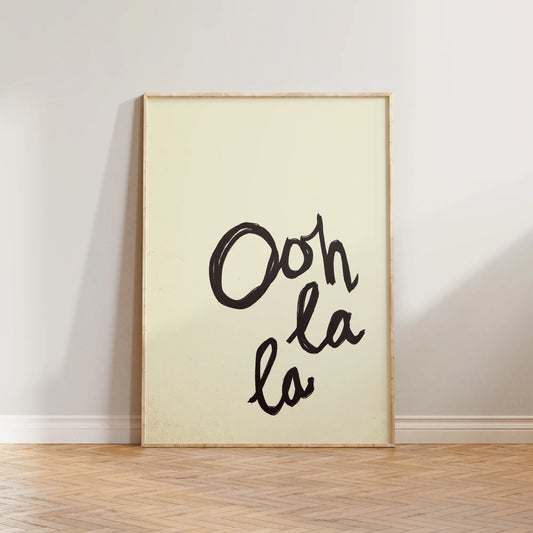 SECONDS Ooh La La Handwritten Print
