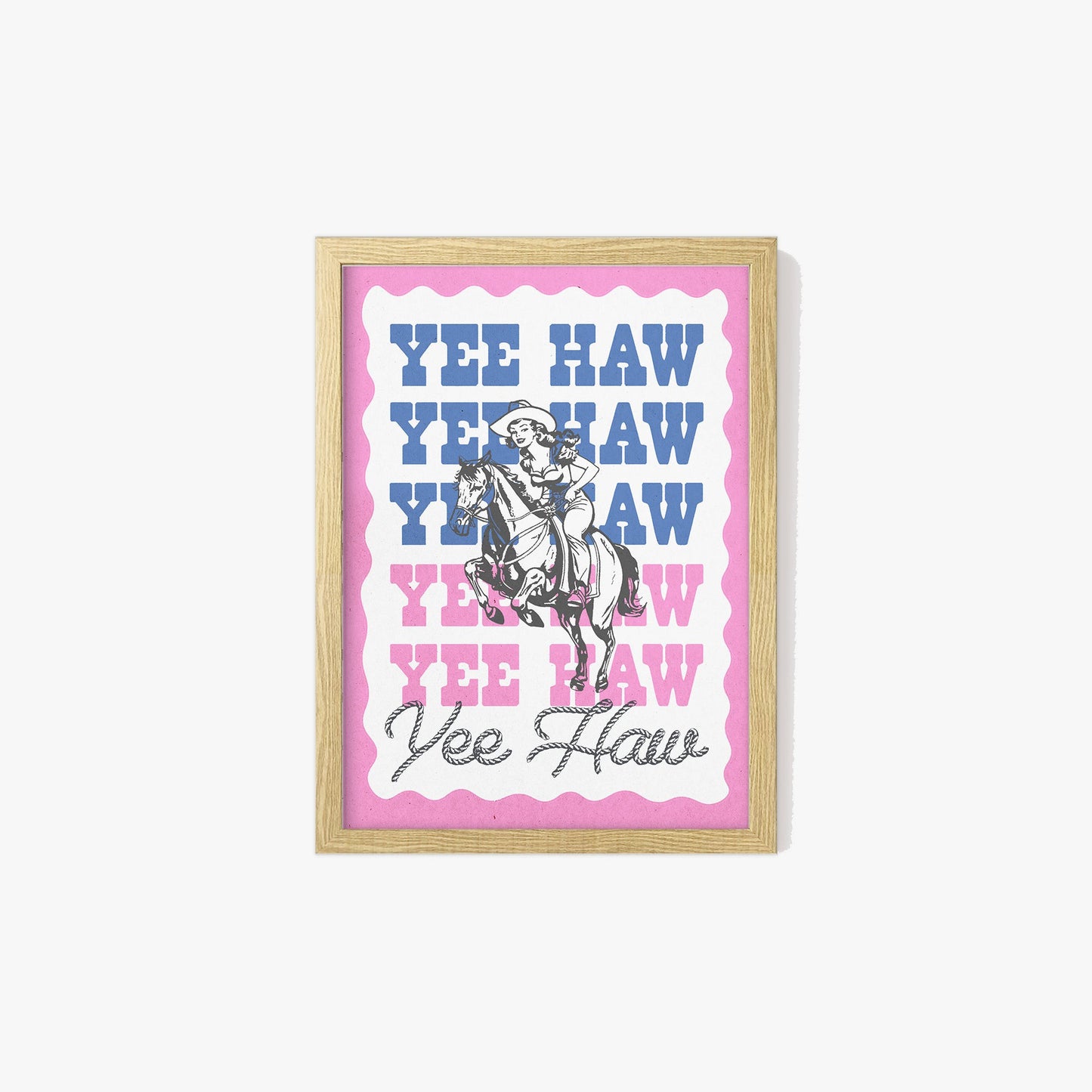 Yee Haw Cowgirl Print