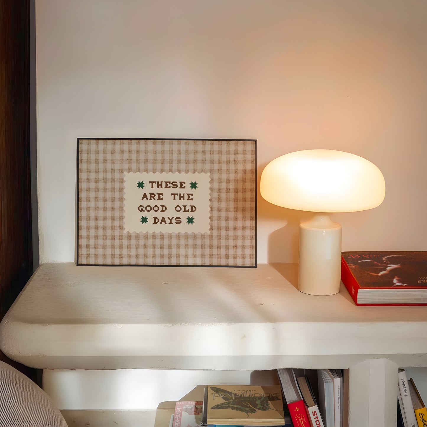 These Are The Good Old Days Gingham Print