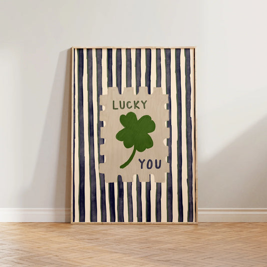 SECONDS Lucky You Striped Print