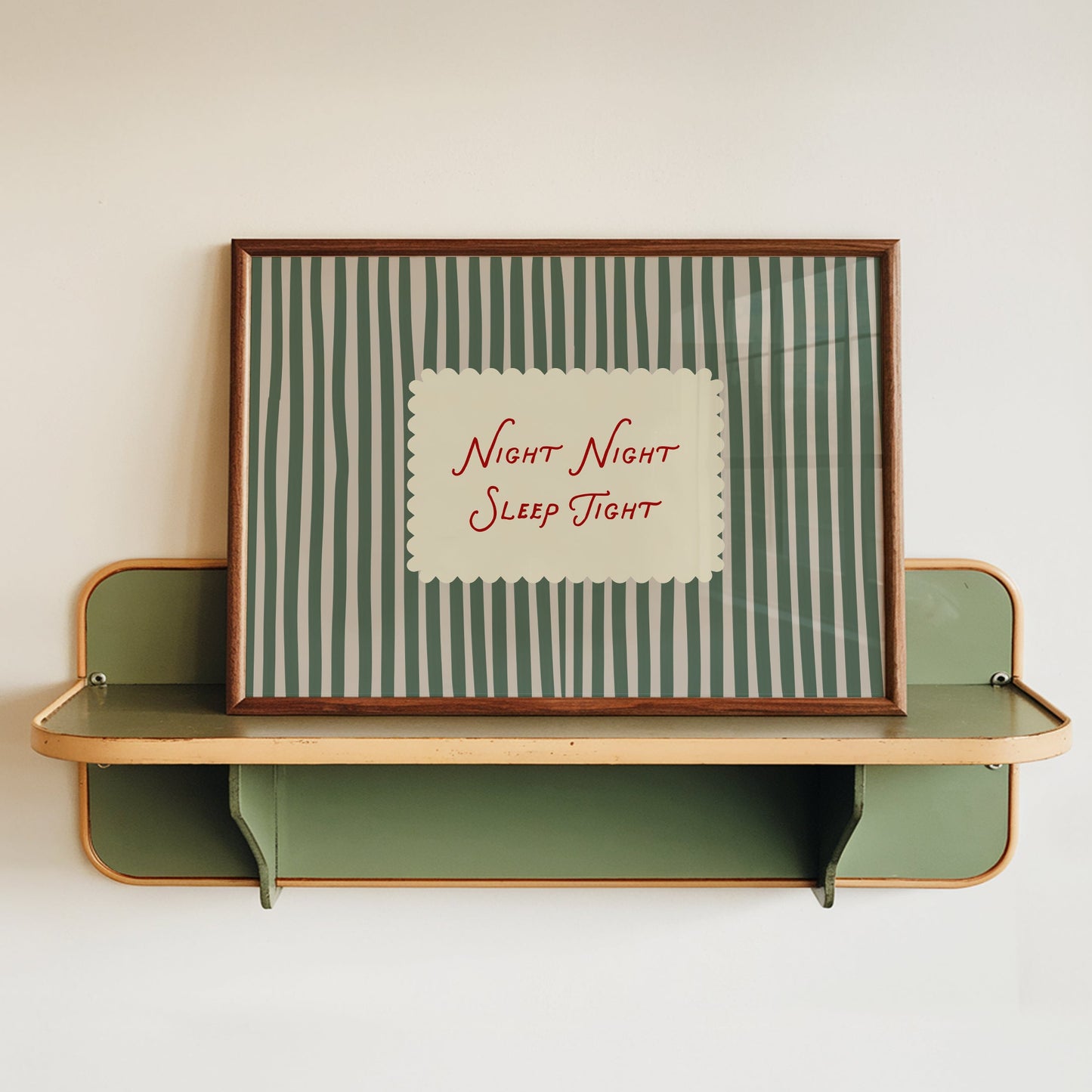 Night Night Sleep Tight Stripe Print