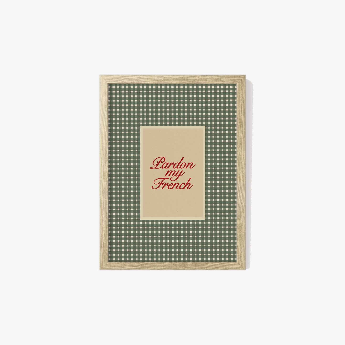 Pardon My French Gingham Print