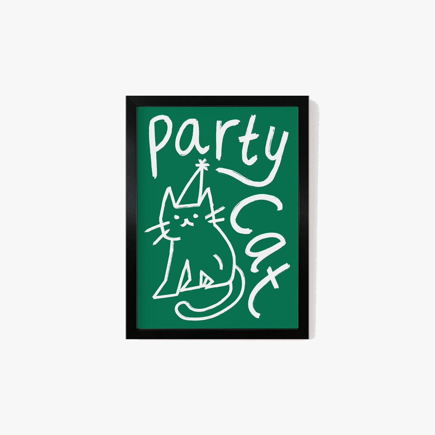 Party Cat Doodle Print