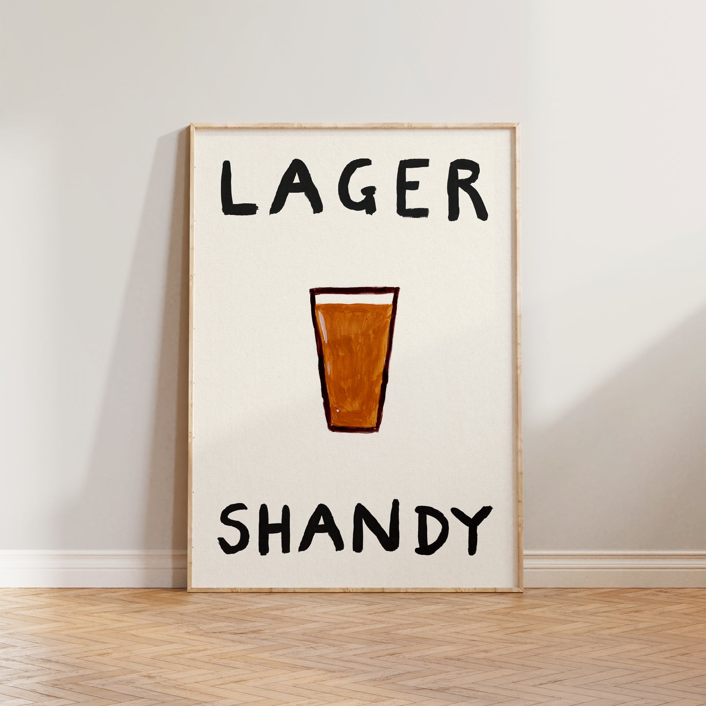 Lager Shandy Hand Painted Print