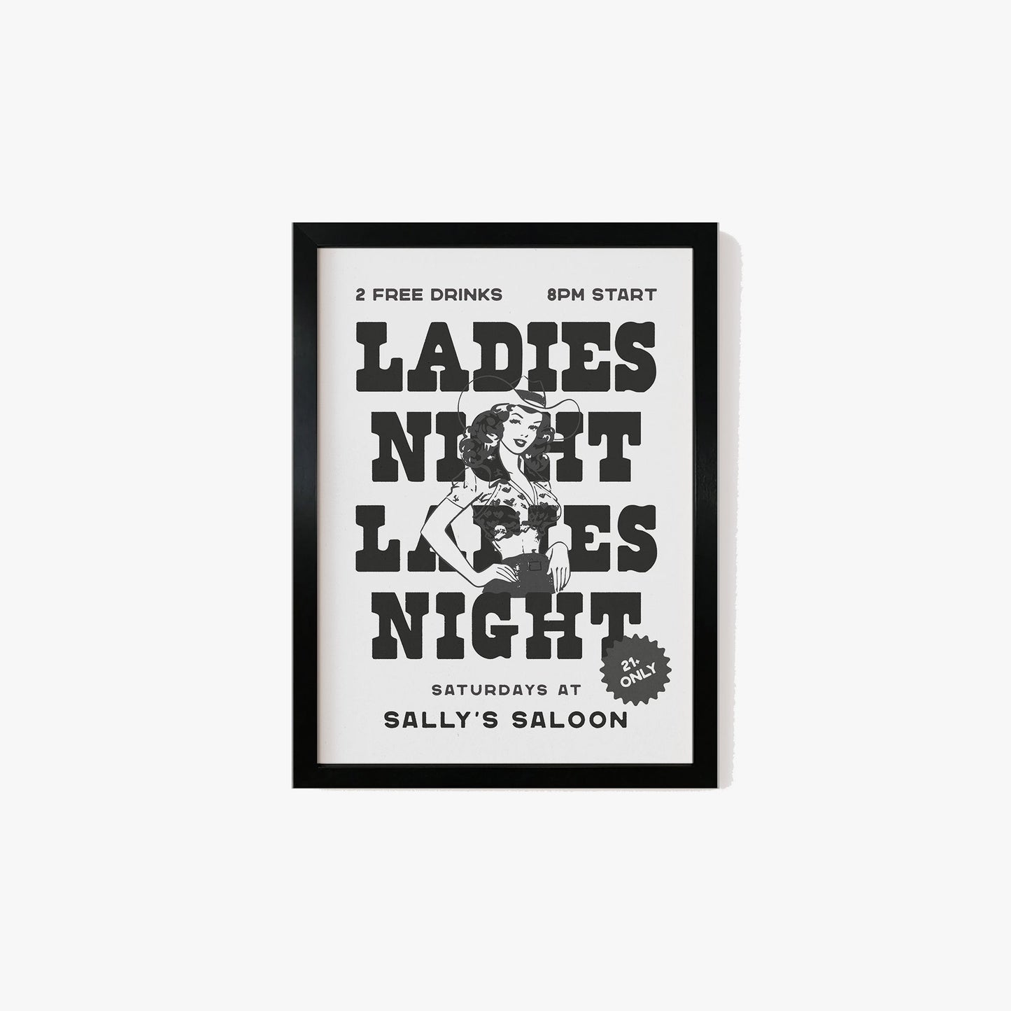 Ladies Night Cowgirl Print