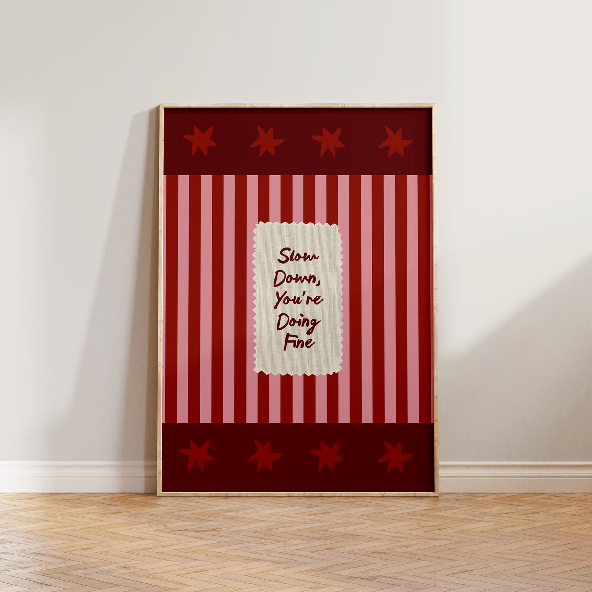 Slow Down Stripe Stars Print
