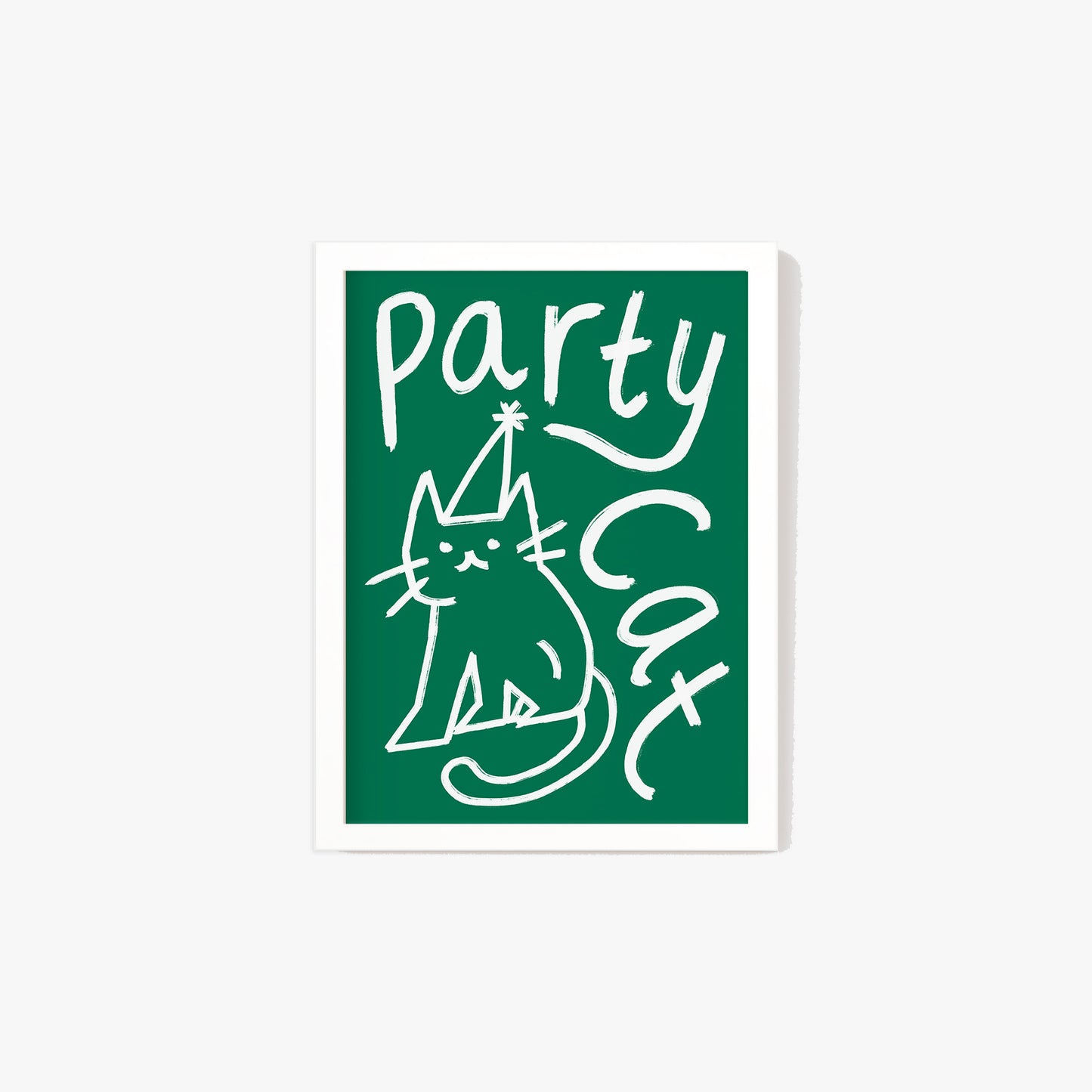 Party Cat Doodle Print