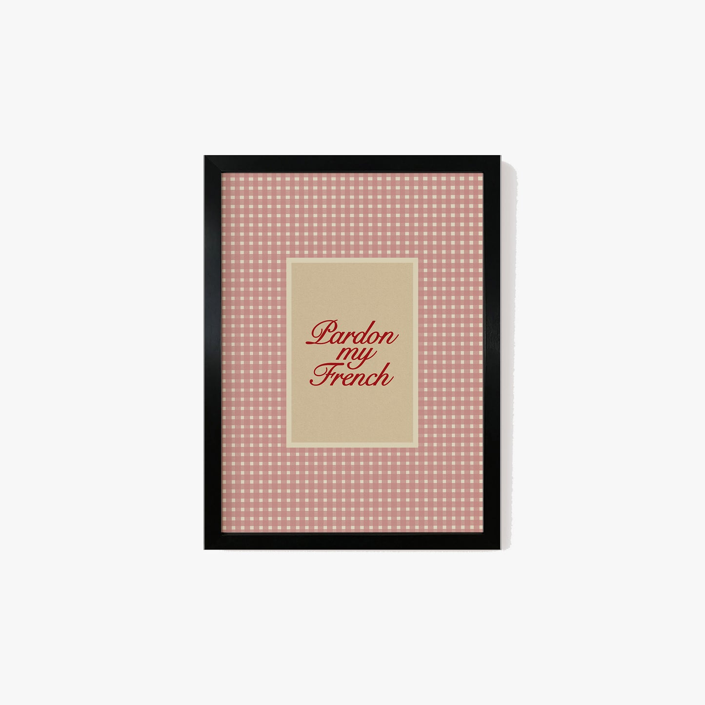 Pardon My French Gingham Print