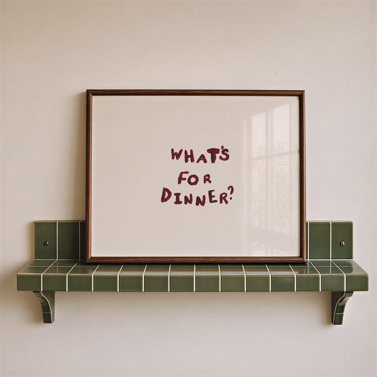 What's For Dinner Hand Painted Print
