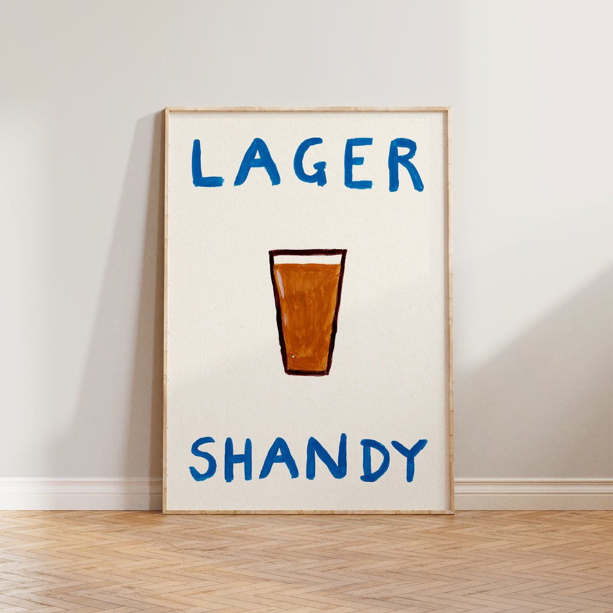 Lager Shandy Hand Painted Print