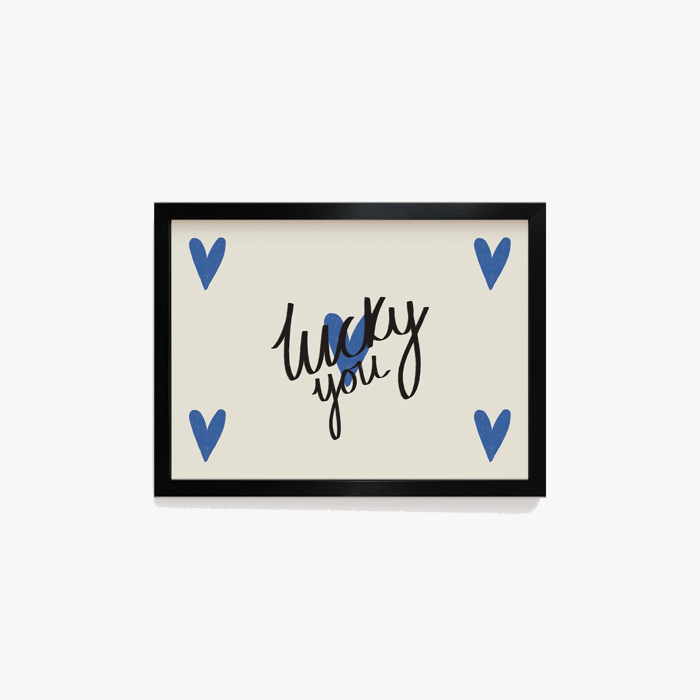 Lucky You Hearts Print