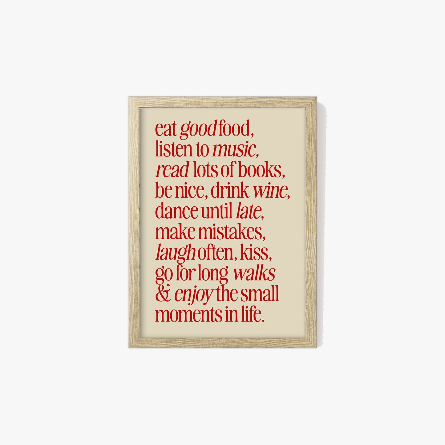 Enjoy The Small Moments Print
