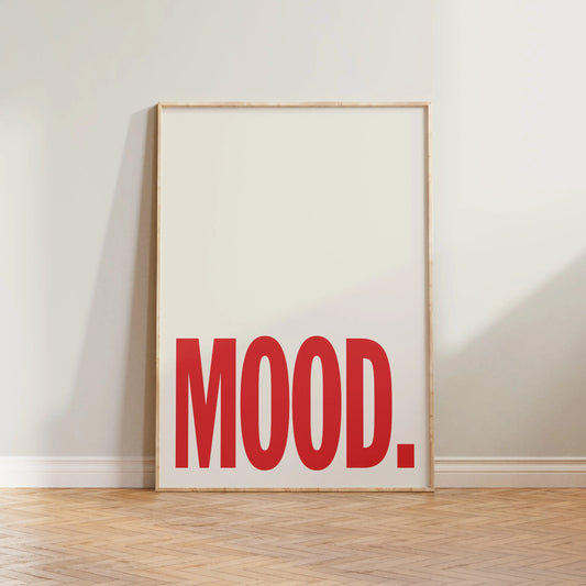 SECONDS Mood Typography Print
