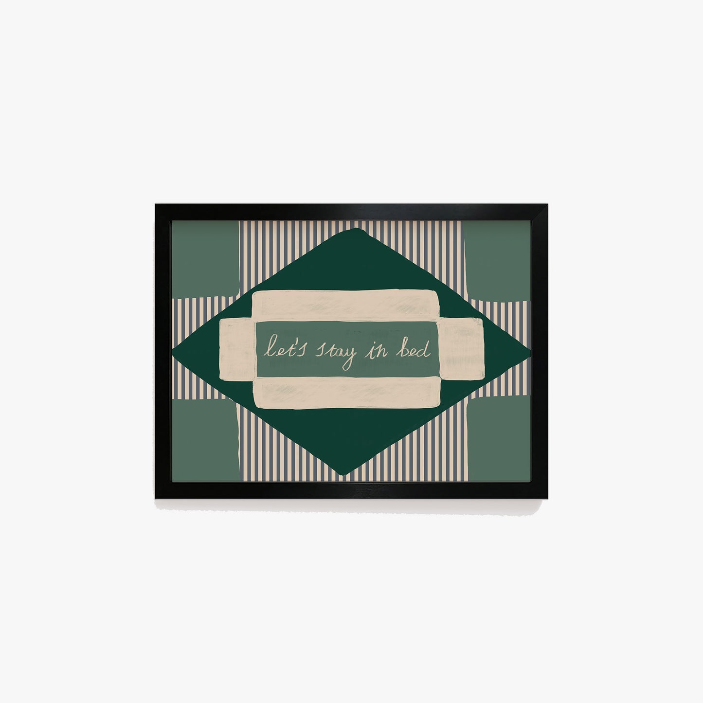 Let's Stay In Bed Striped Print