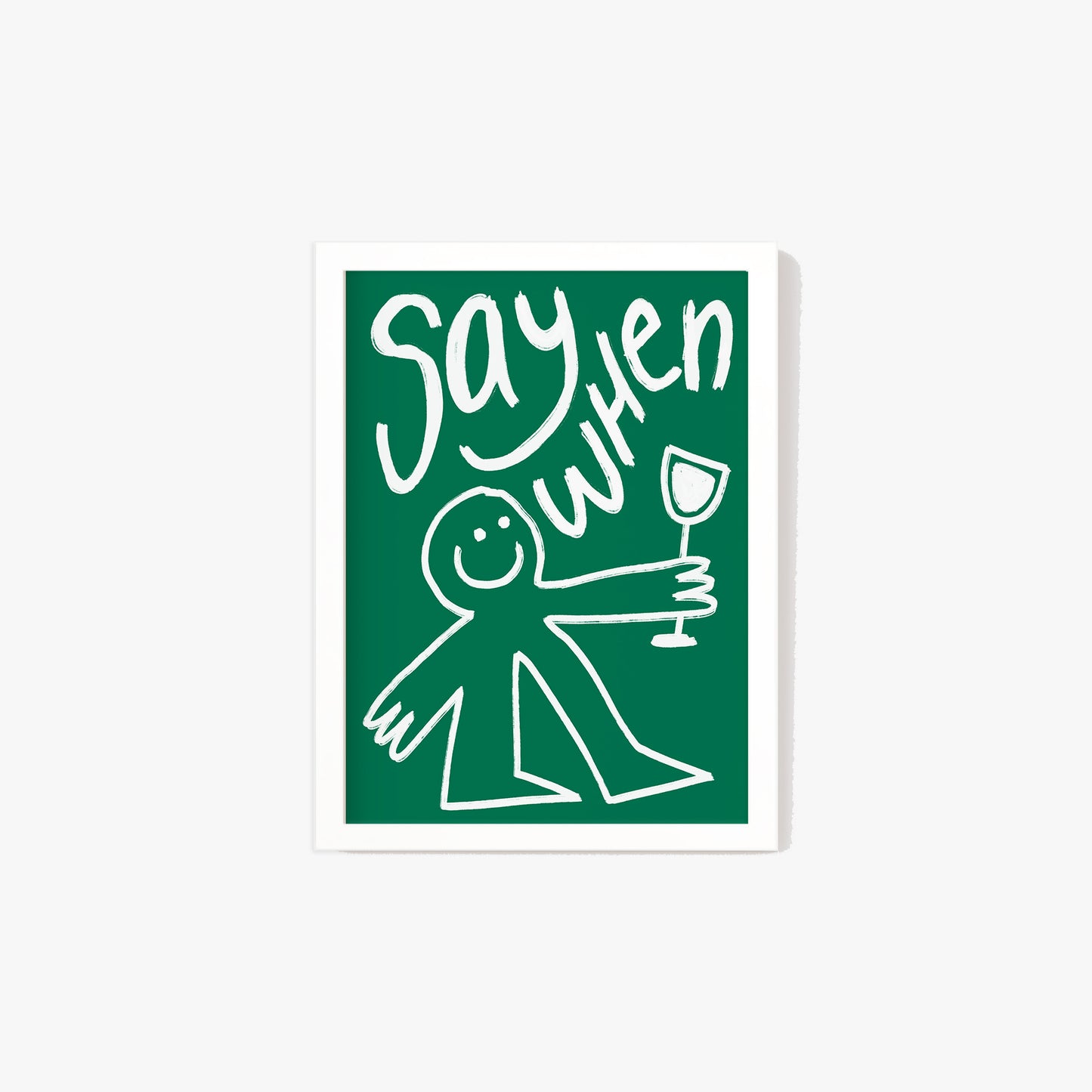 Say When Wine Doodle Print