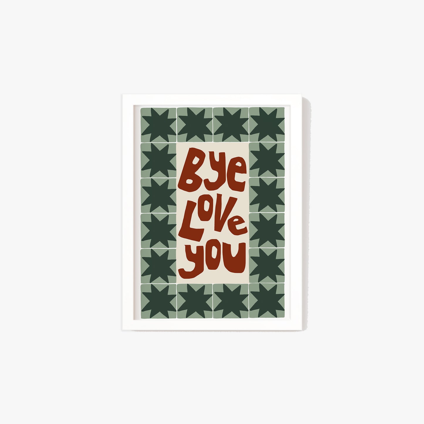 Bye, Love You Patchwork Print