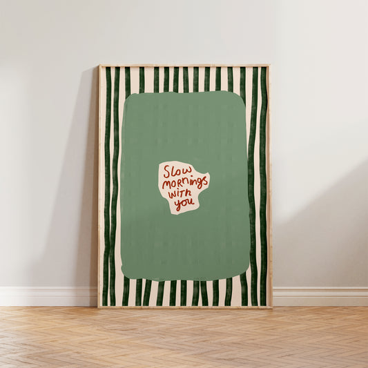 Slow Mornings With You Striped Print