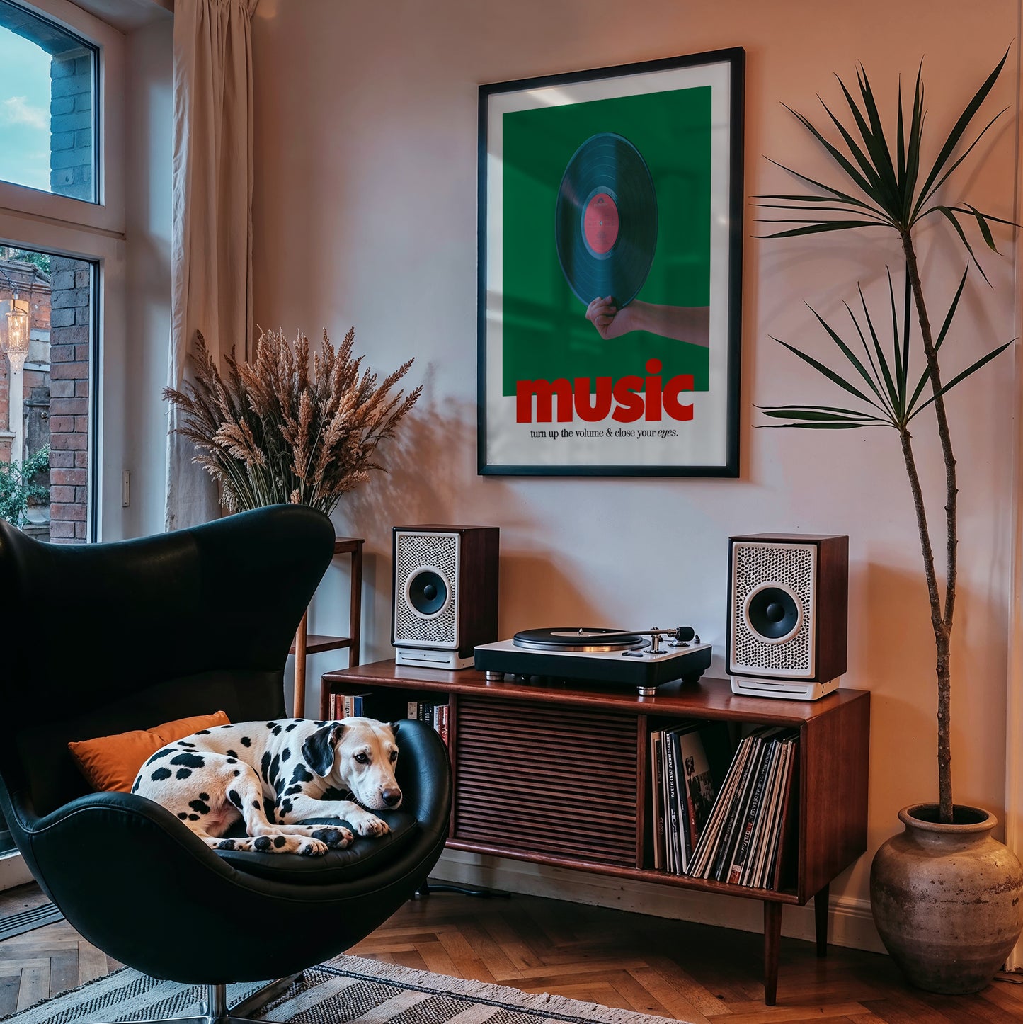 Retro Music Record Print