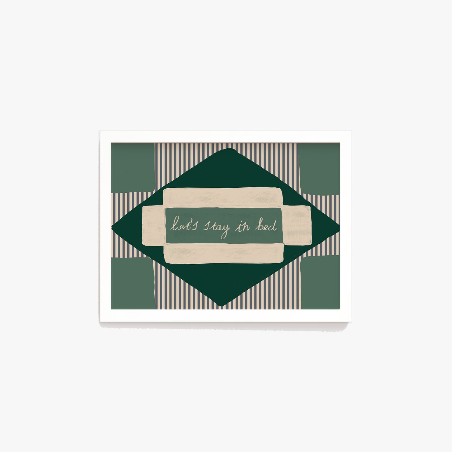 Let's Stay In Bed Striped Print
