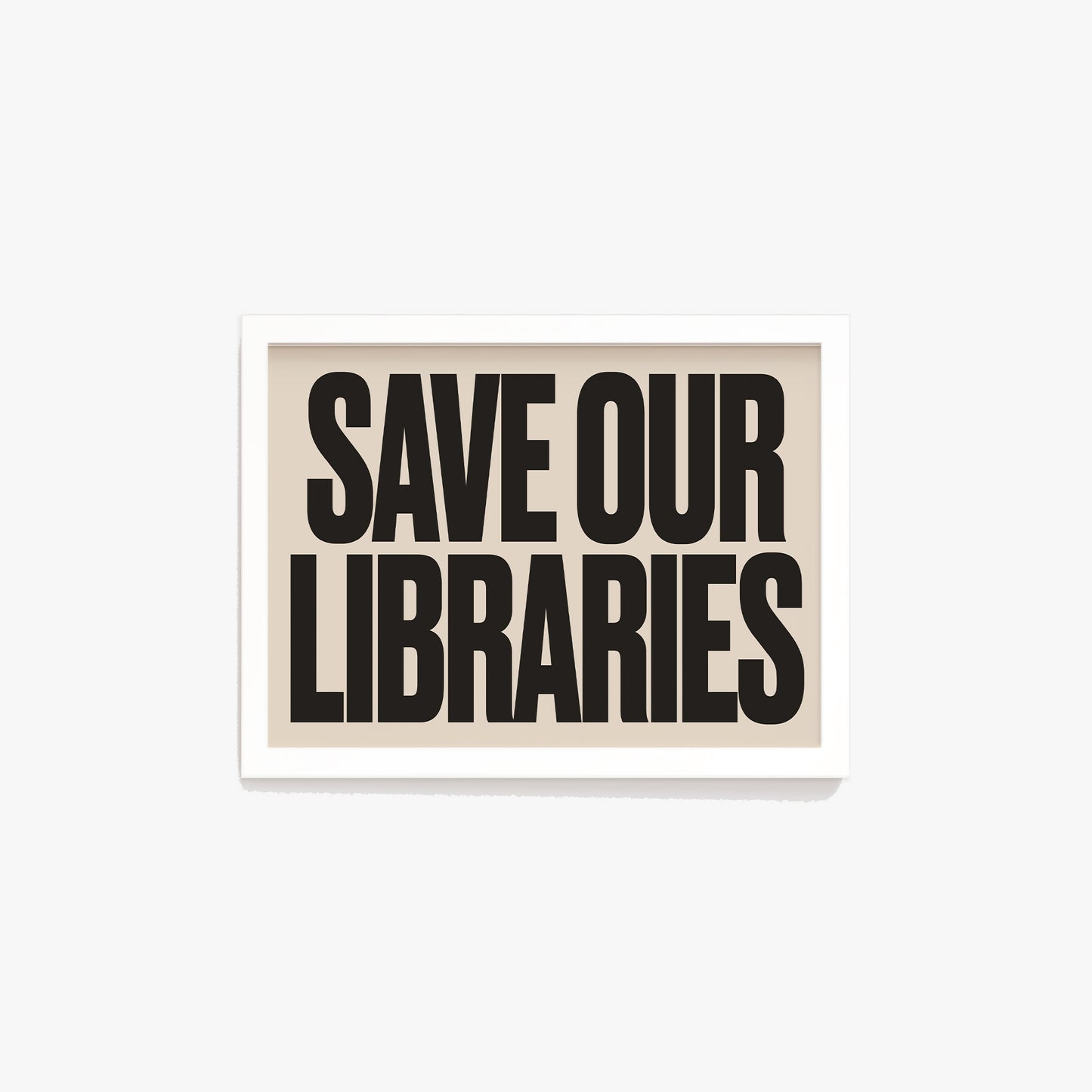 Save Our Libraries Retro Print