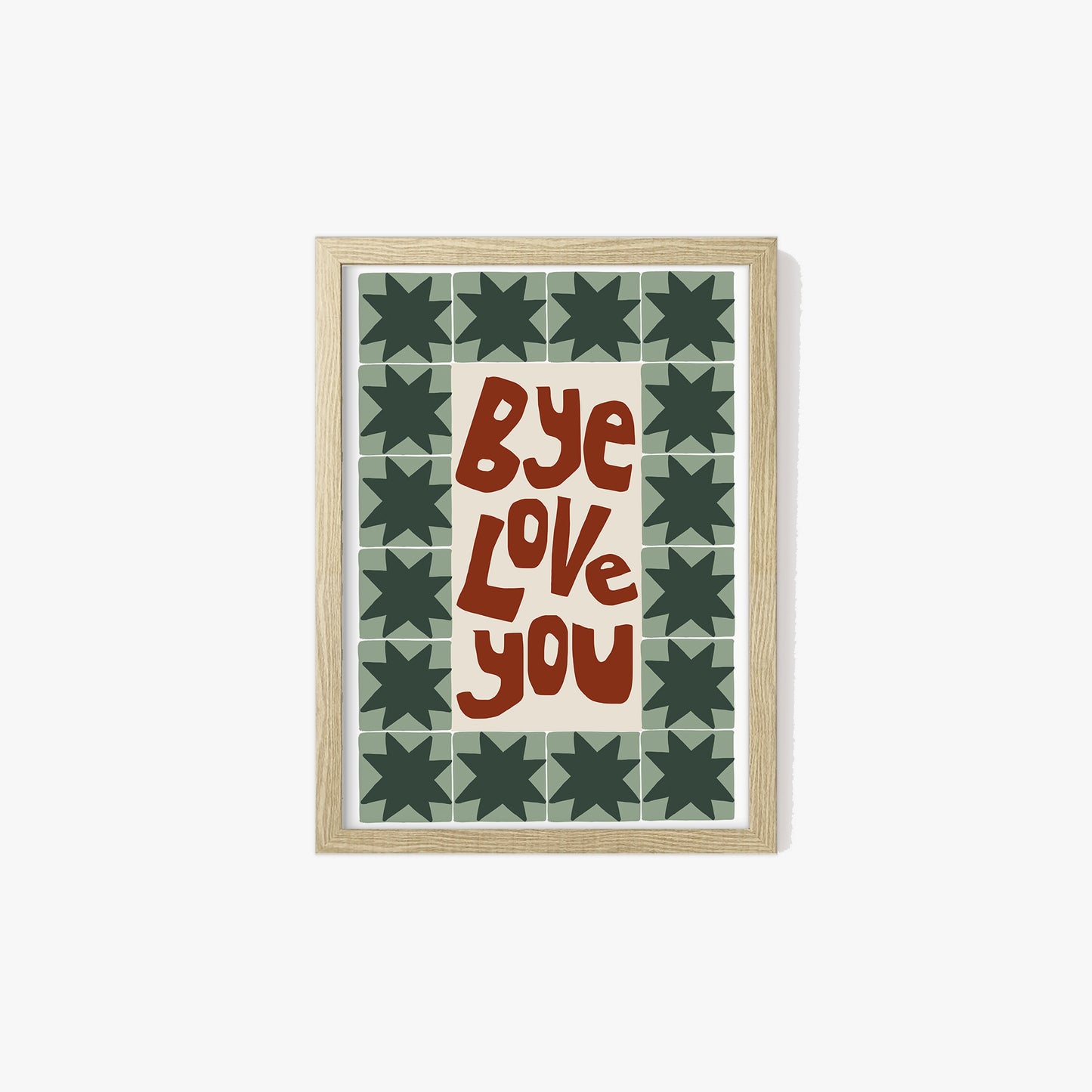 Bye, Love You Patchwork Print