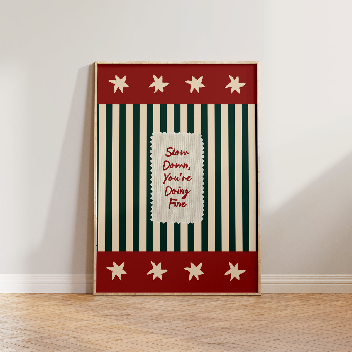 Slow Down Stripe Stars Print