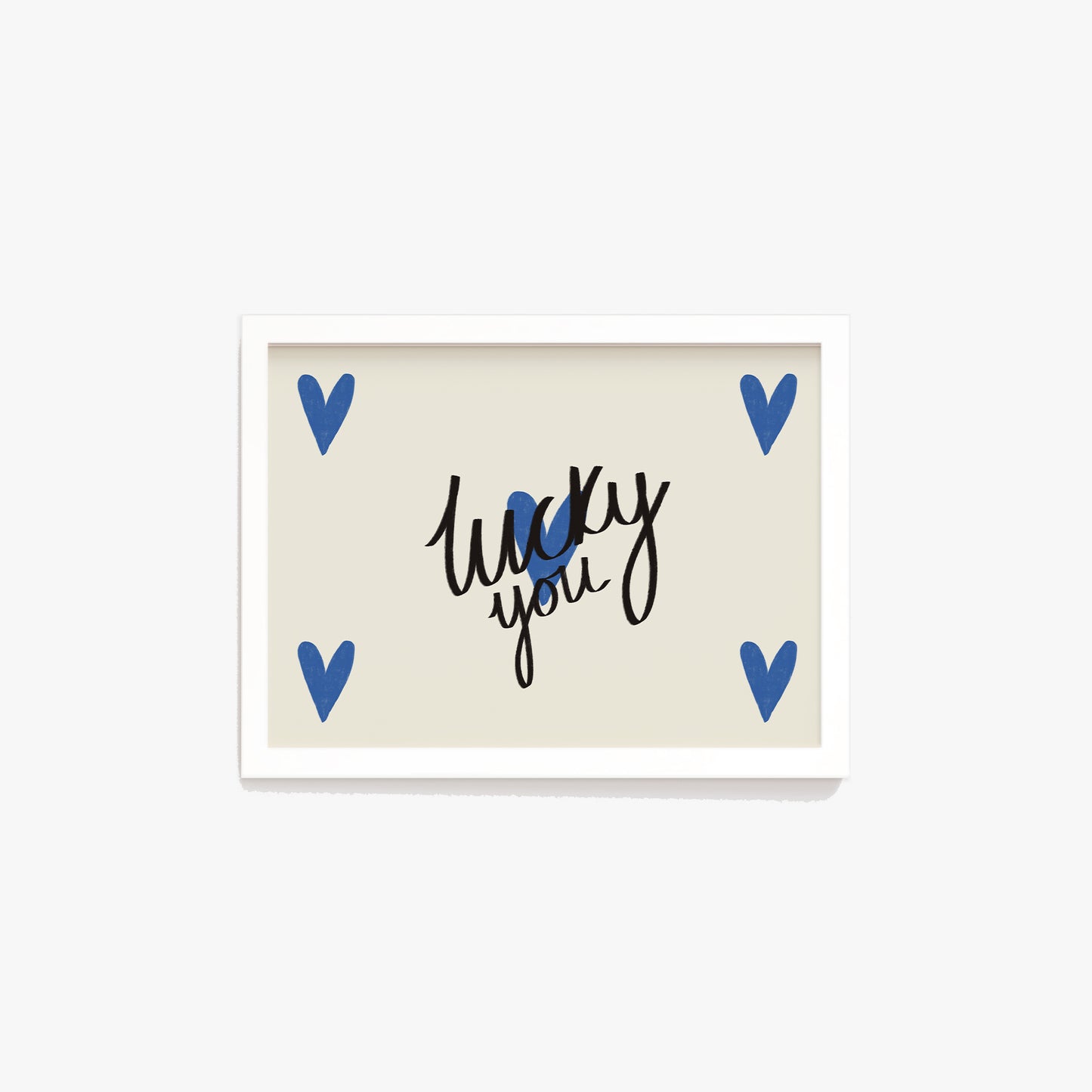 Lucky You Hearts Print