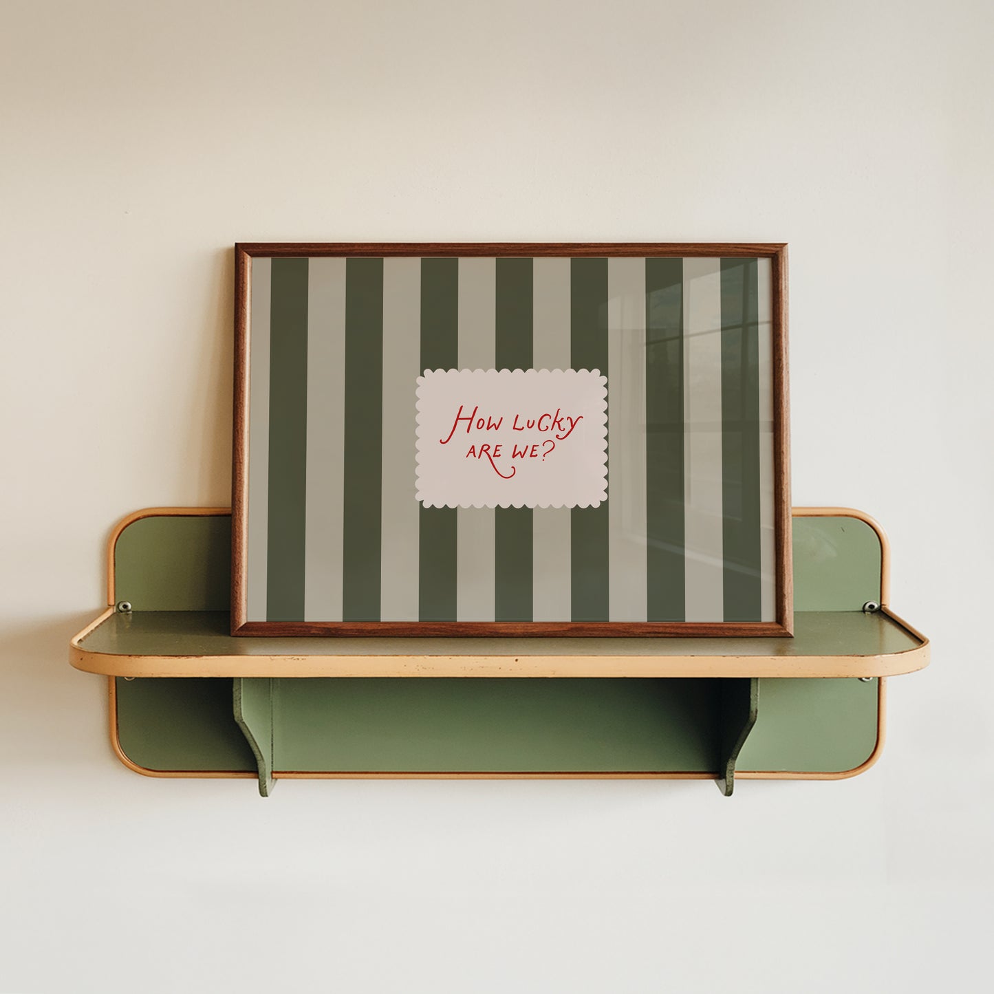 How Lucky Are We Striped Print