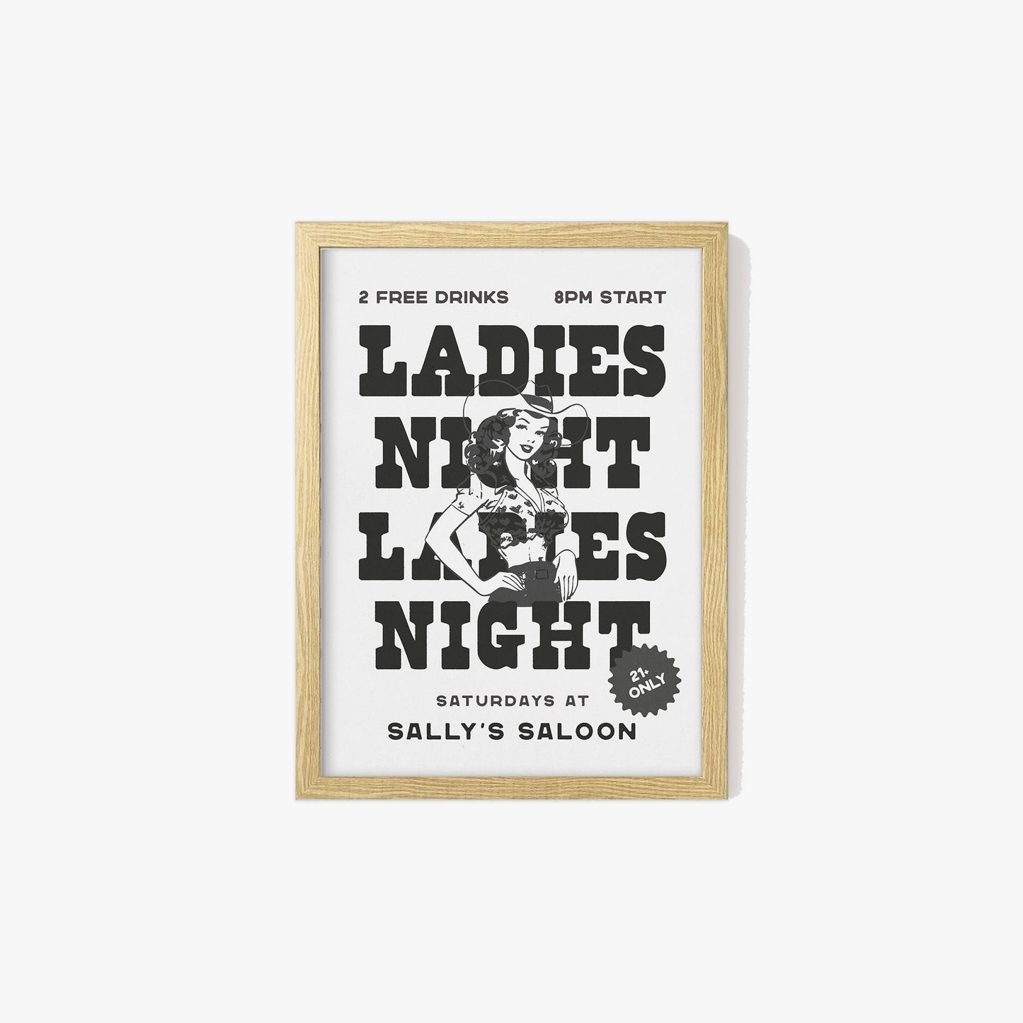 Ladies Night Cowgirl Print