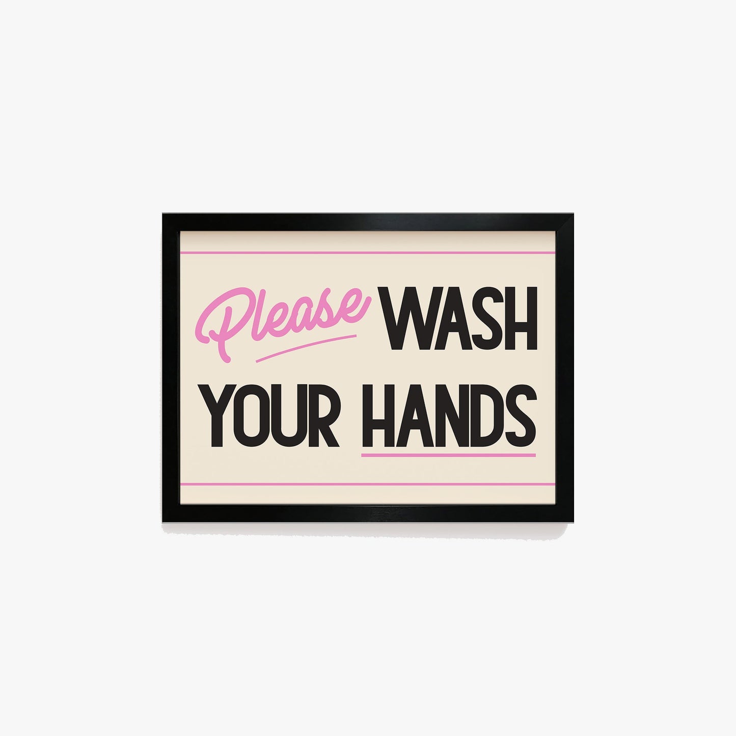 Please Wash Your Hands Retro Print