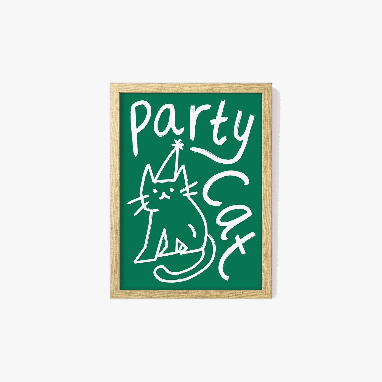 Party Cat Doodle Print