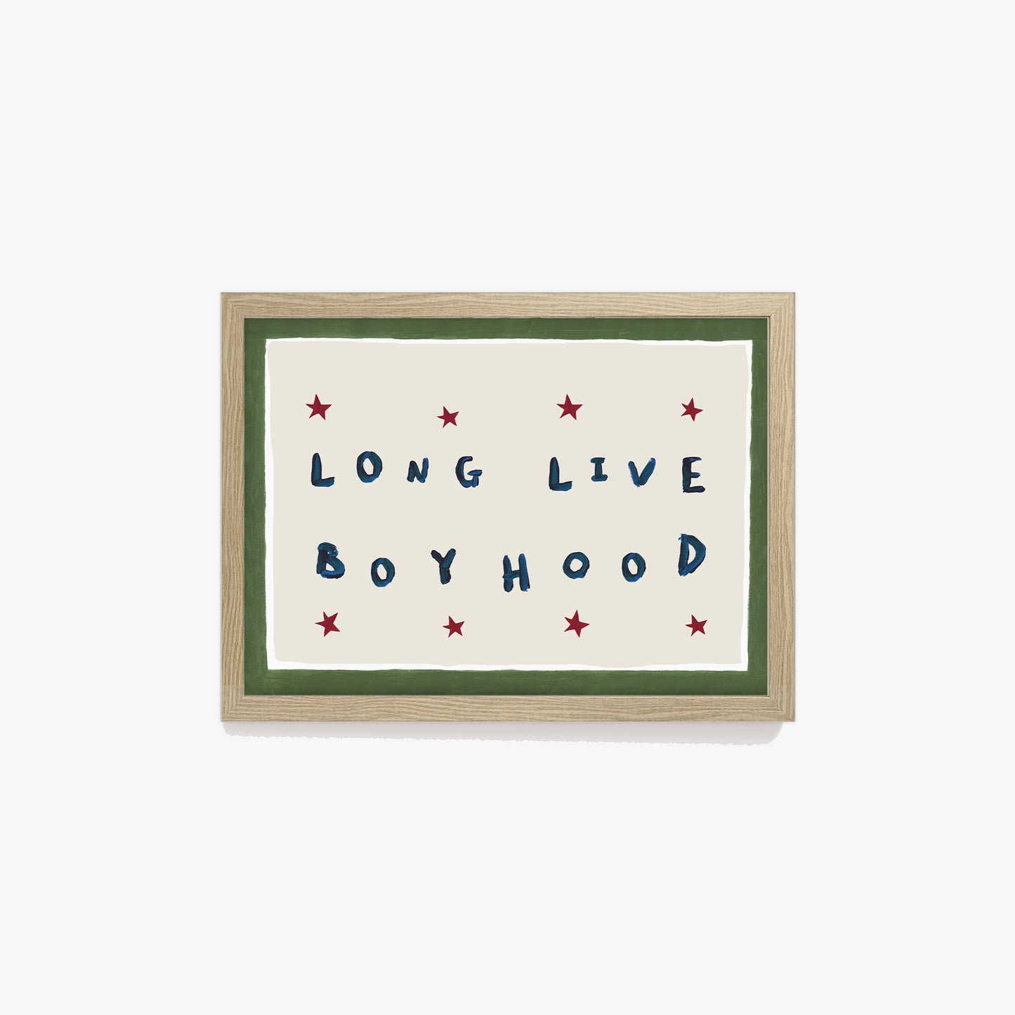 Long Live Boyhood Hand Painted Print