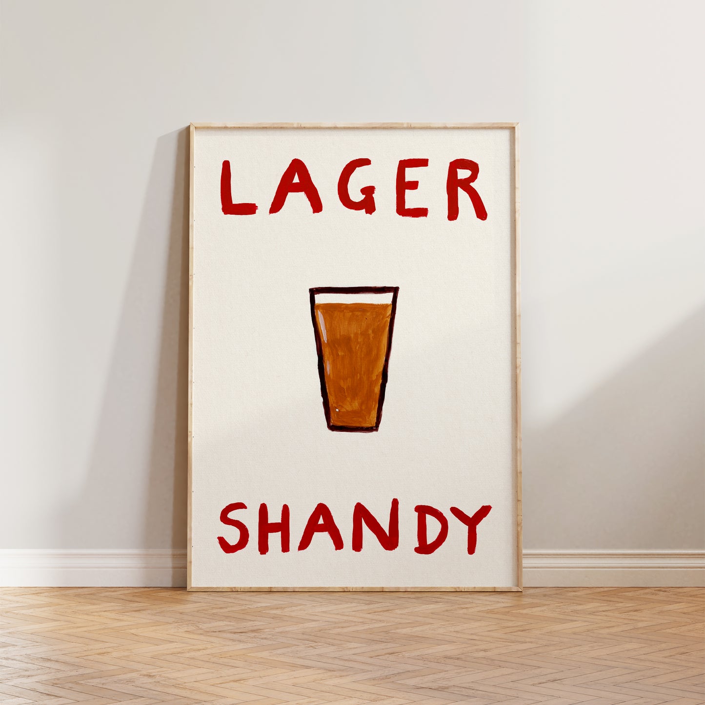 Lager Shandy Hand Painted Print