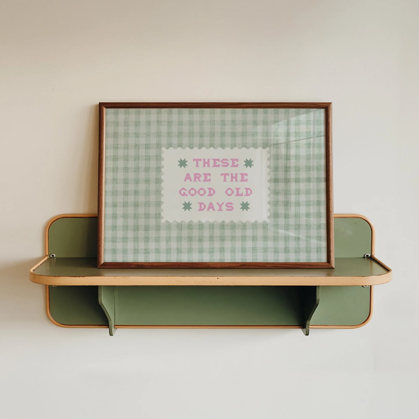 SECONDS These Are The Good Old Days Gingham Print
