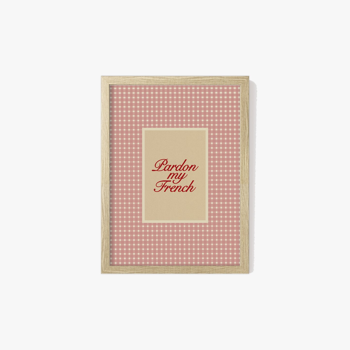 Pardon My French Gingham Print