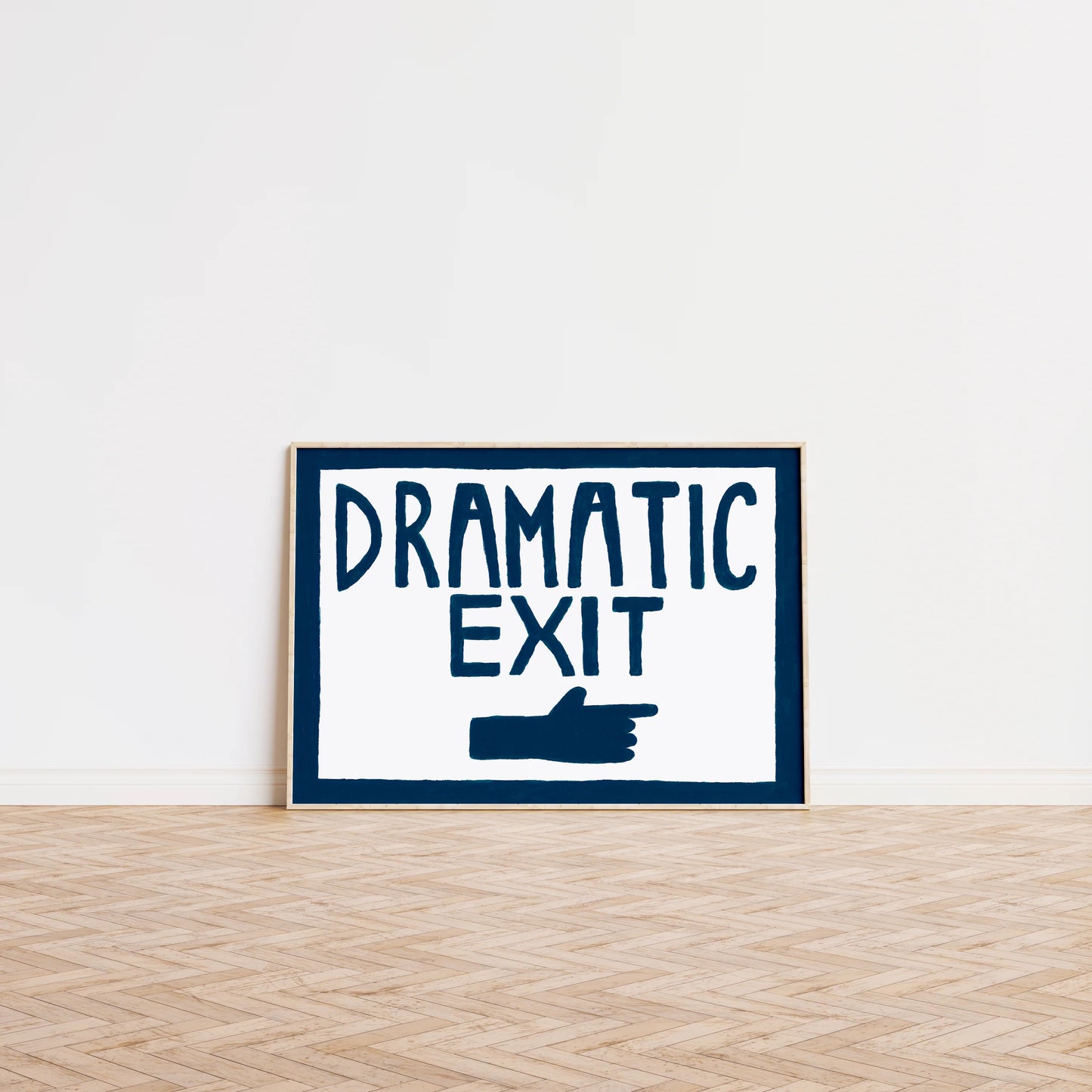 SECONDS Dramatic Exit Hand Painted Print