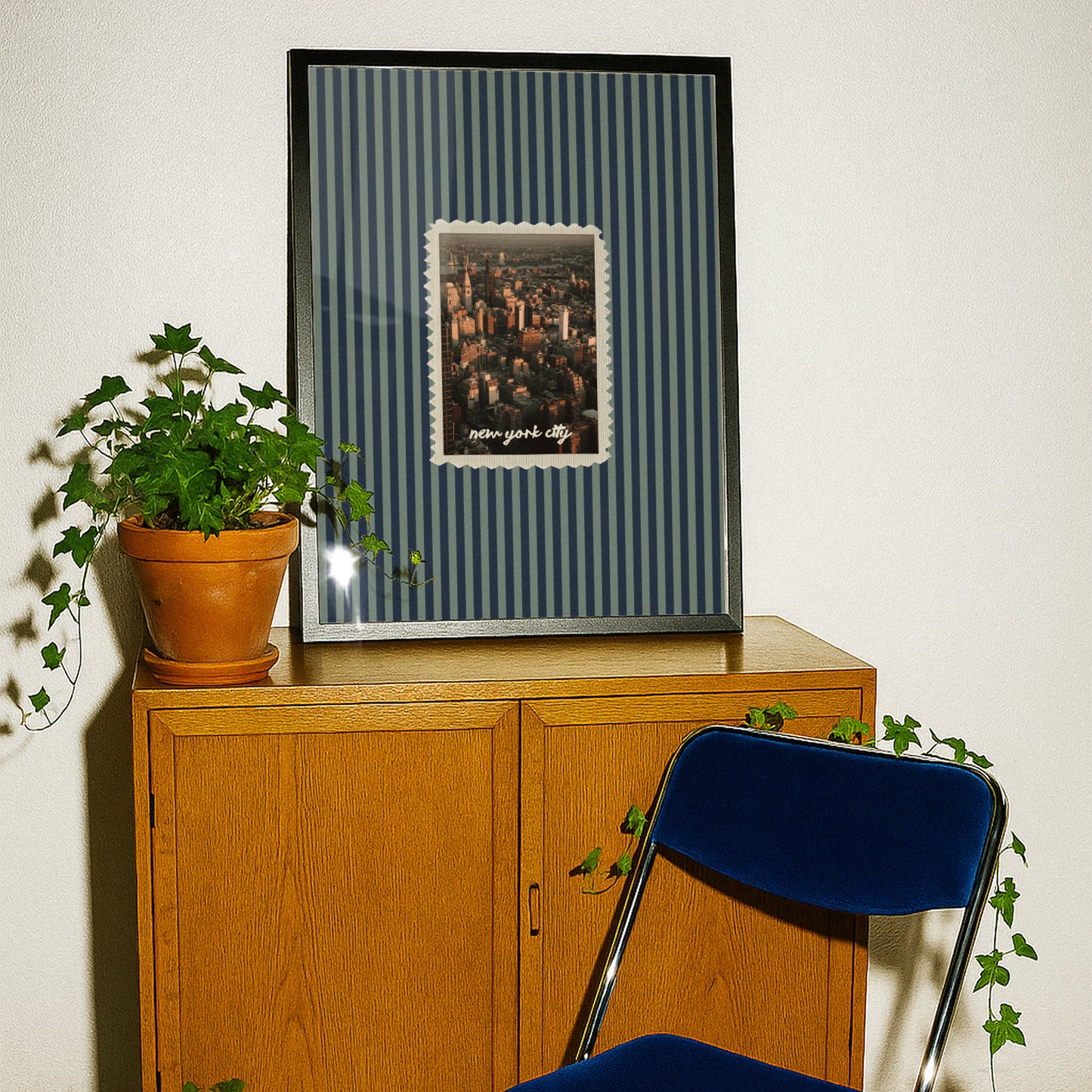 New York City Striped Print