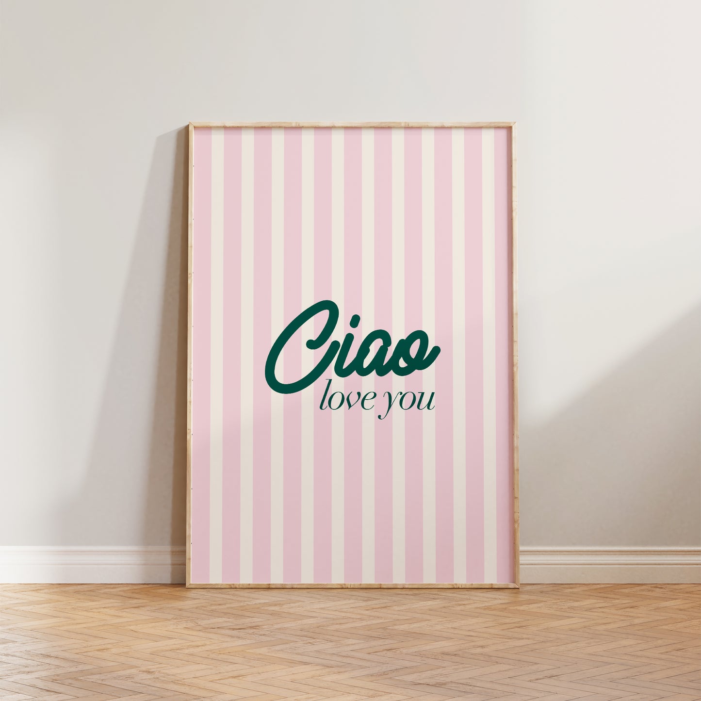 Ciao Love You Hallway Stripe Print